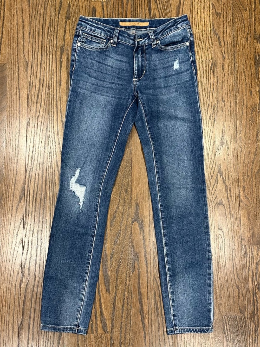 Joe's Kids Skinny Blue Distressed Jeans, Size 14